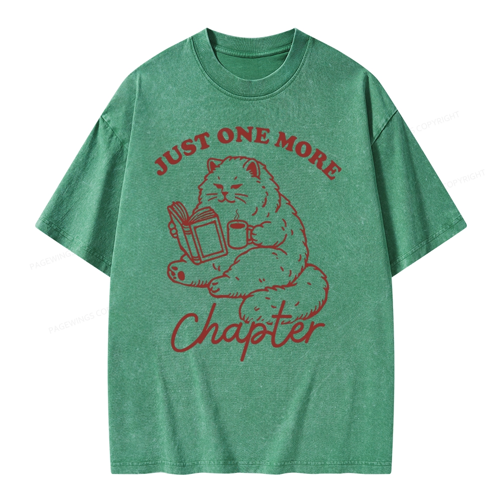 Pagewings Just one more chapter Unisex Unisex Washed T-shirt