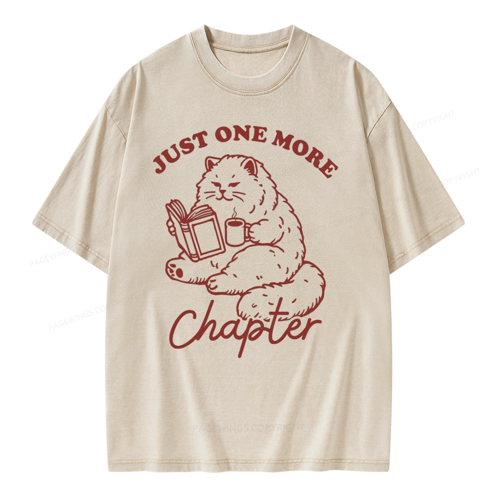 Pagewings Just one more chapter Unisex Unisex Washed T-shirt