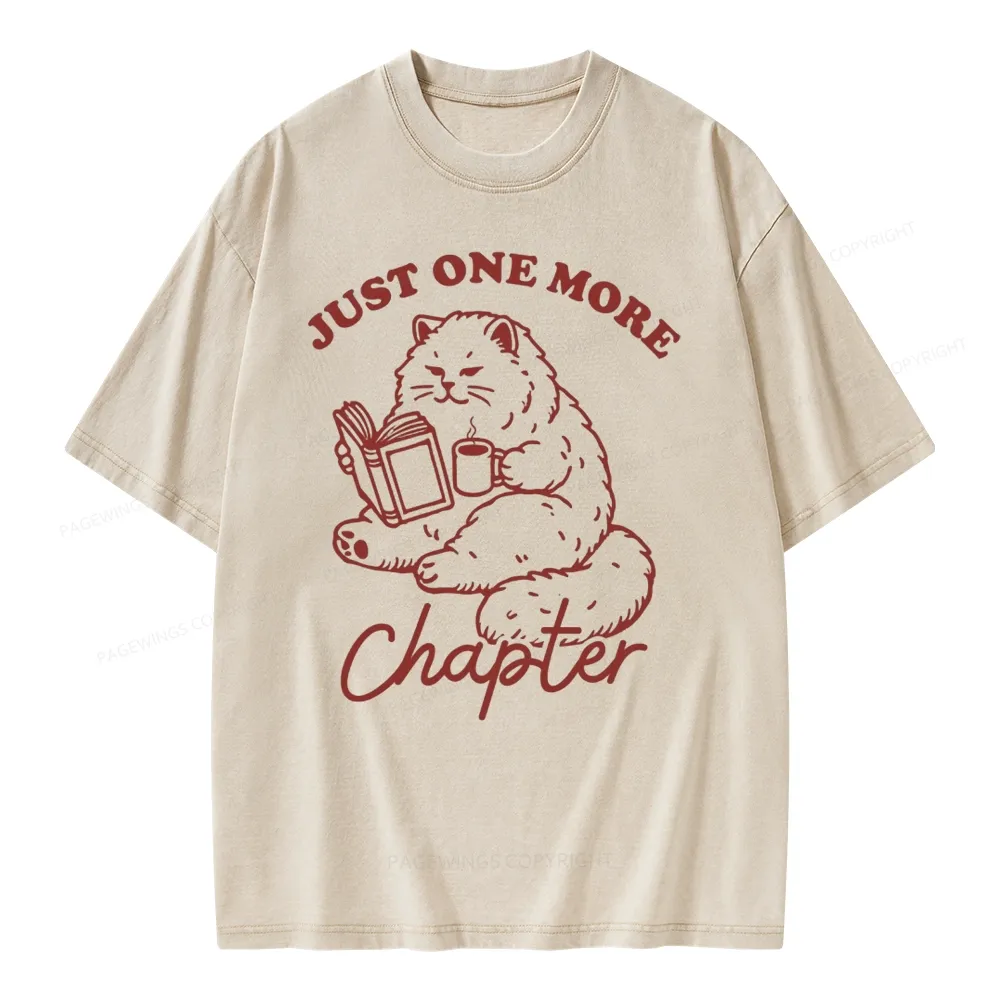 Pagewings Just one more chapter Unisex Unisex Washed T-shirt