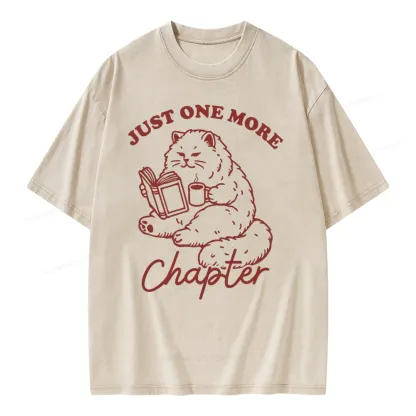 Pagewings Just one more chapter Unisex Unisex Washed T-shirt
