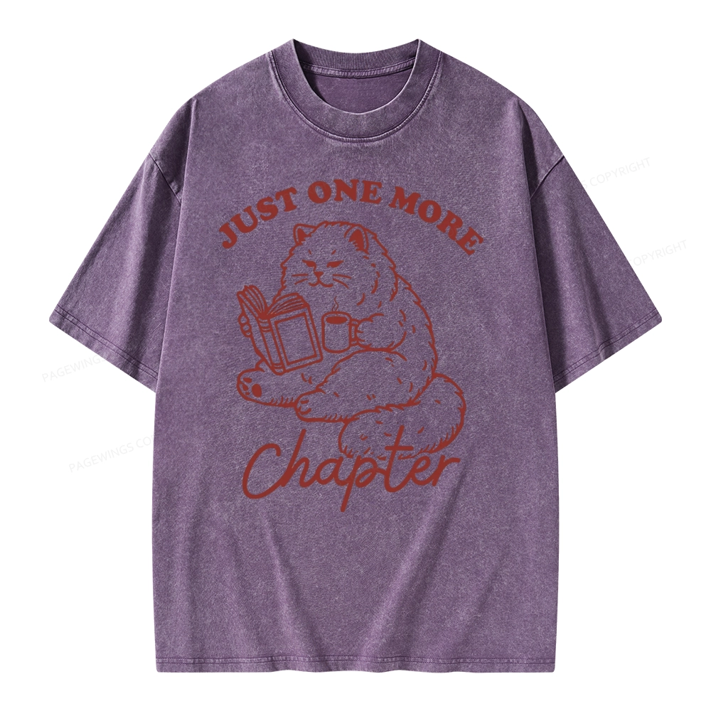 Pagewings Just one more chapter Unisex Unisex Washed T-shirt