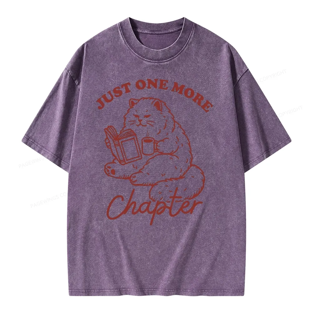 Pagewings Just one more chapter Unisex Unisex Washed T-shirt