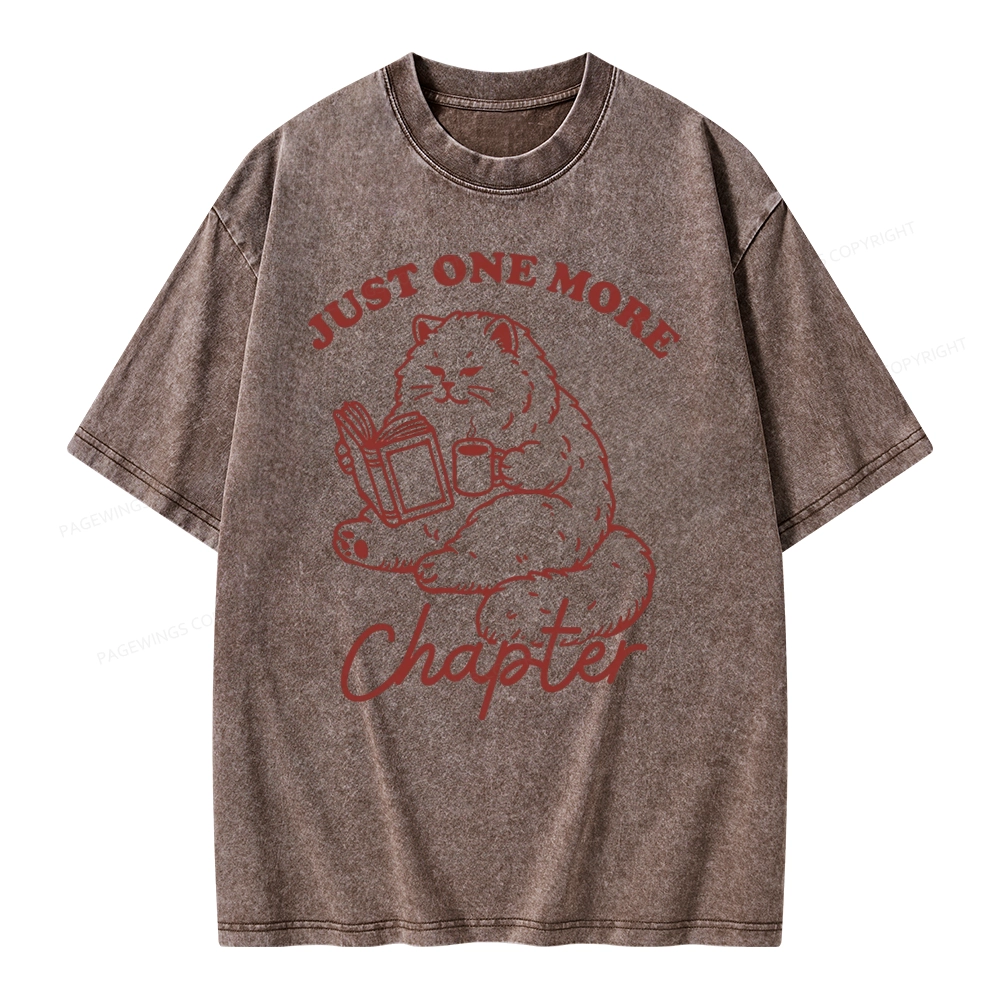 Pagewings Just one more chapter Unisex Unisex Washed T-shirt