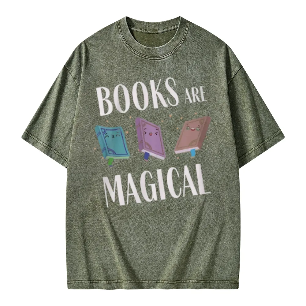 Pagewings Books Magical Unisex Washed T-shirt