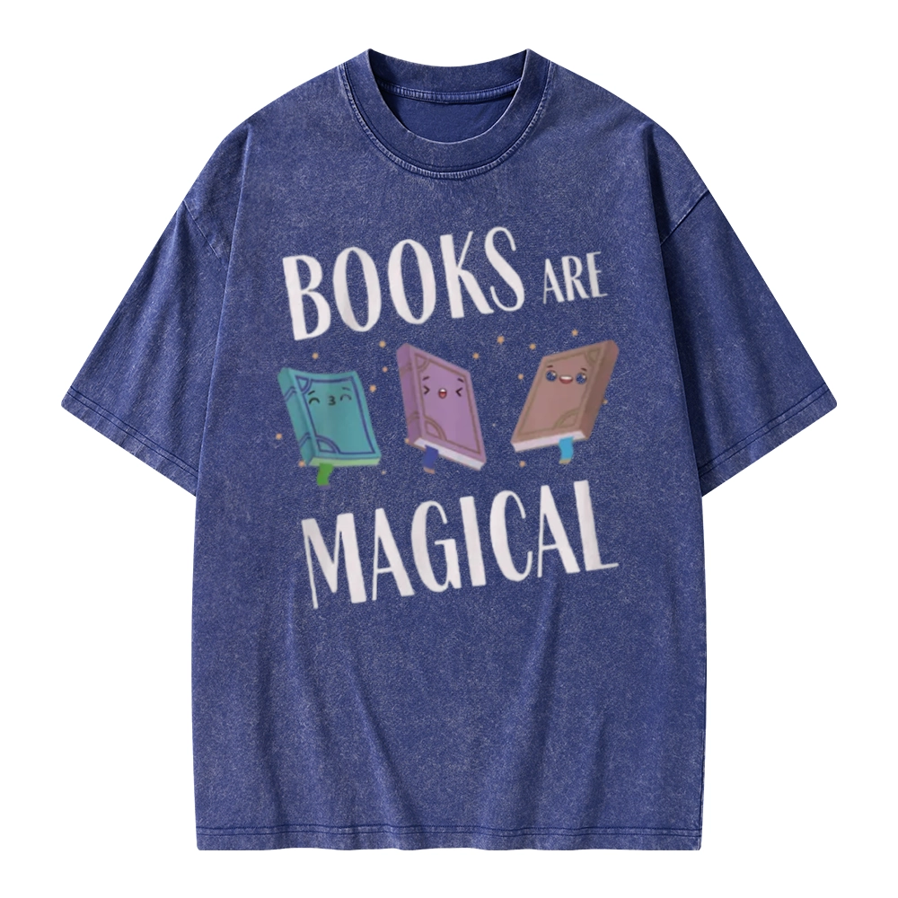Pagewings Books Magical Unisex Washed T-shirt