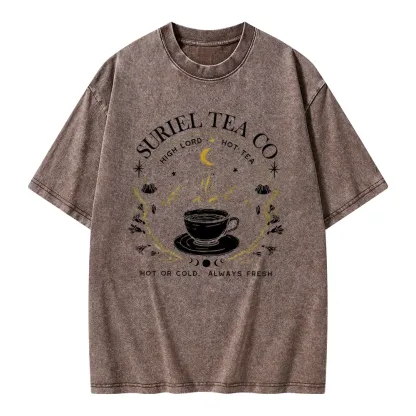 Pagewings Suriel Tea Co Unisex Washed T-shirt