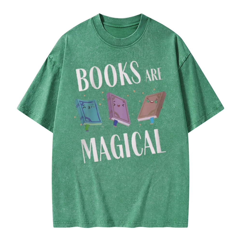Pagewings Books Magical Unisex Washed T-shirt