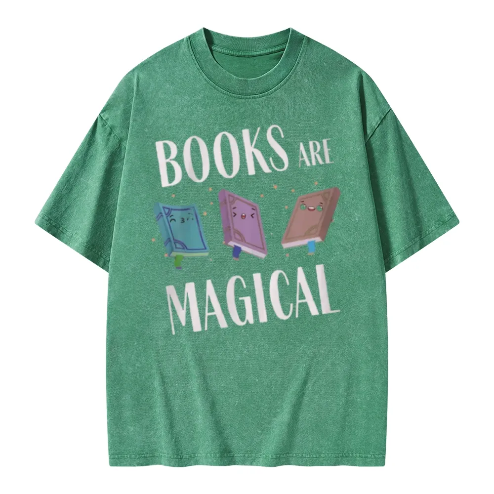 Pagewings Books Magical Unisex Washed T-shirt