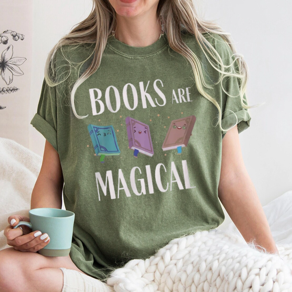 Pagewings Books Magical Unisex Washed T-shirt