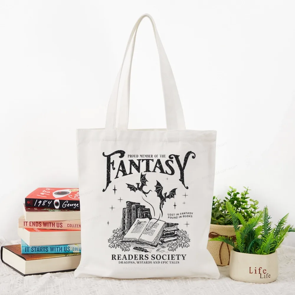 Pagewings Fantasy Readers Society Tote Bag