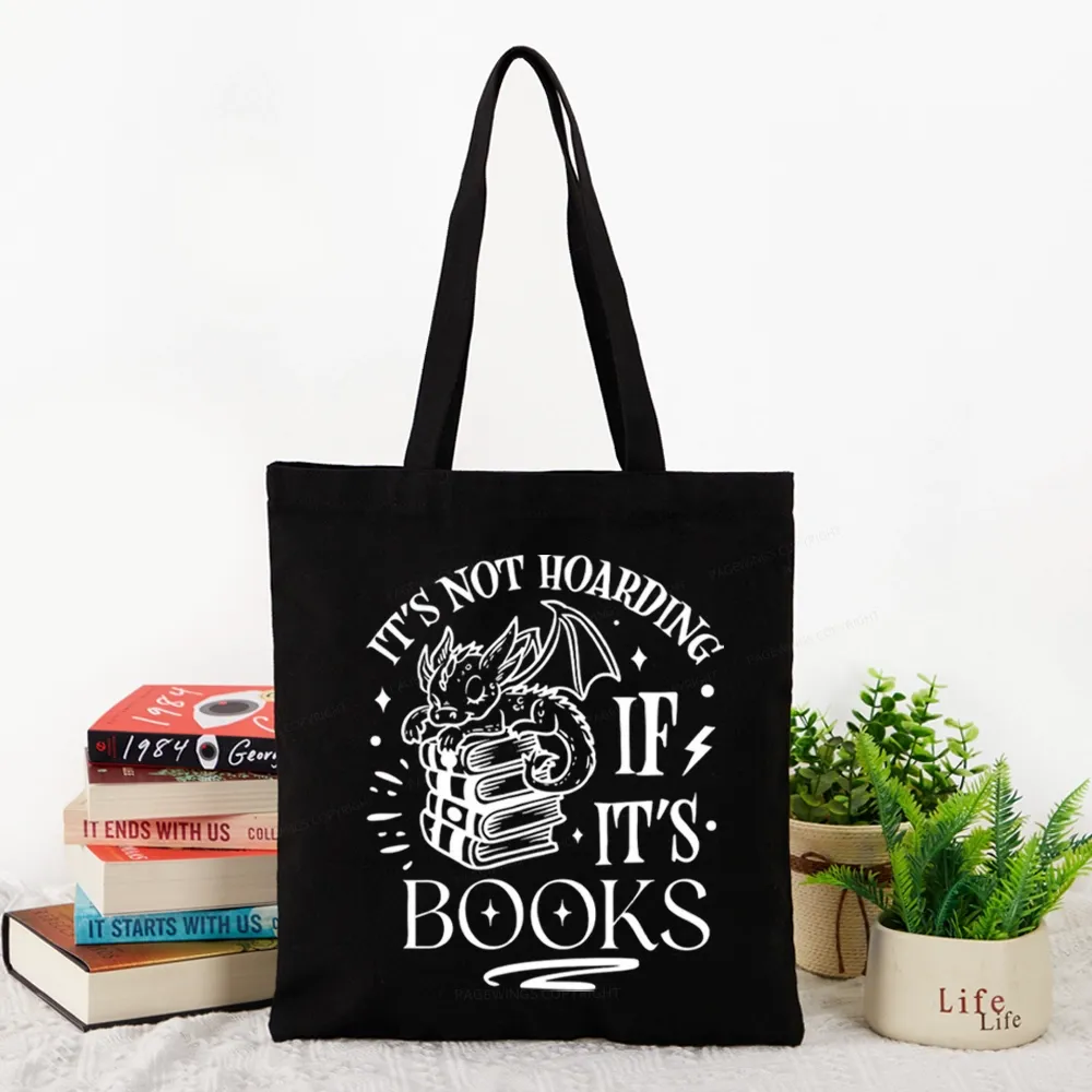 Pagewings It's Not Hoarding If It's Books Tote Bag