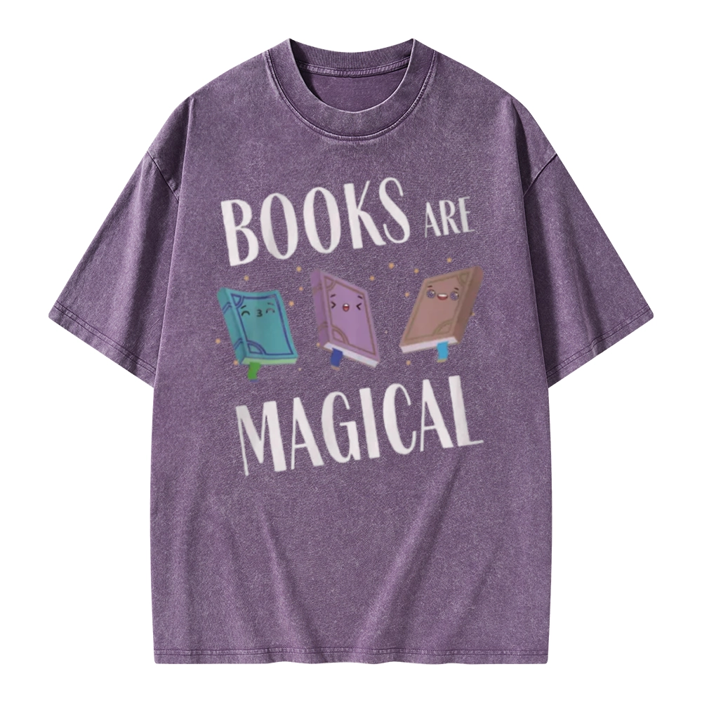 Pagewings Books Magical Unisex Washed T-shirt