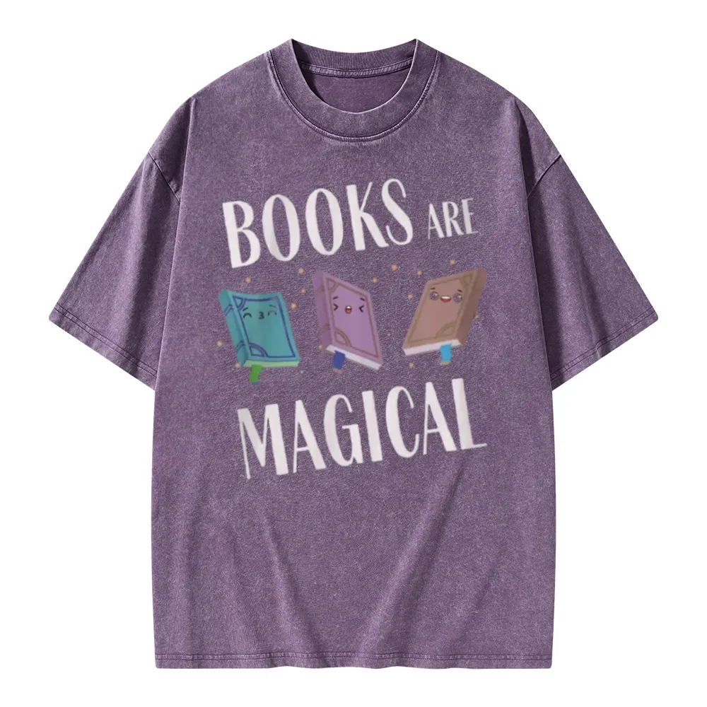 Pagewings Books Magical Unisex Washed T-shirt
