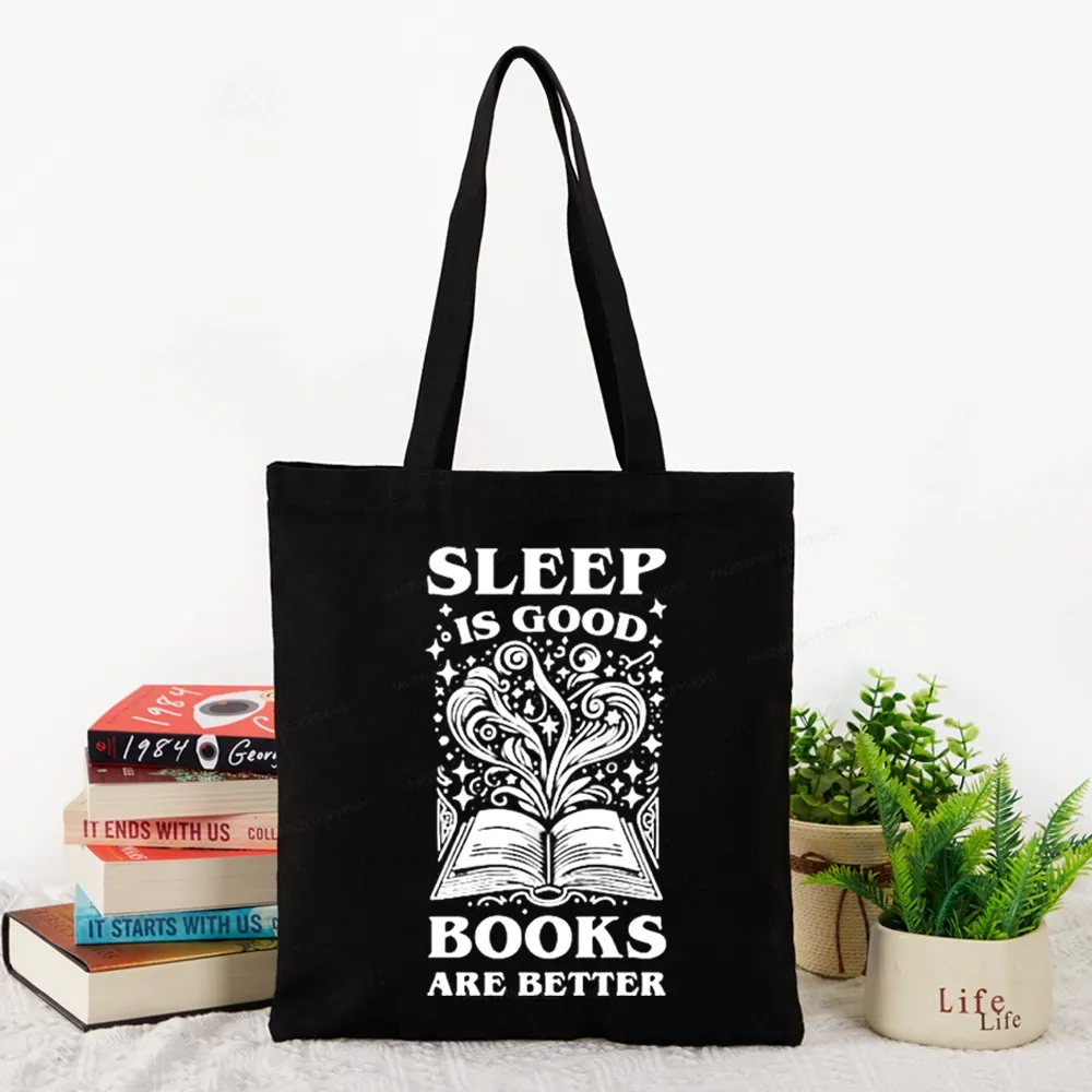 Pagewings Sleep is Good Books are Better Tote Bag