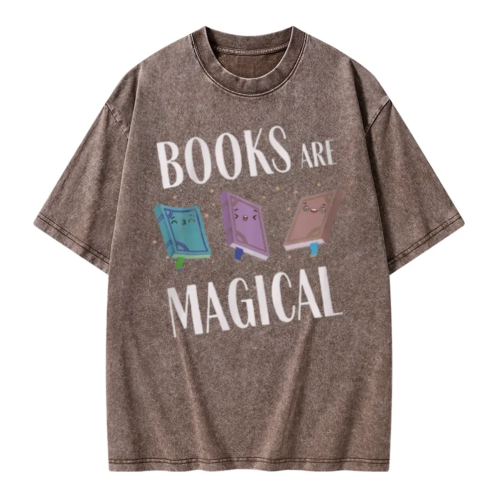 Pagewings Books Magical Unisex Washed T-shirt