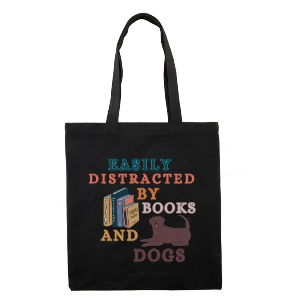 Pagewings Easily Distracted By Books And Labrador Tote Bag