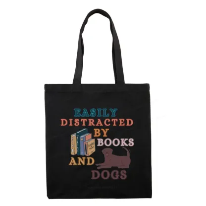 Pagewings Easily Distracted By Books And Labrador Tote Bag