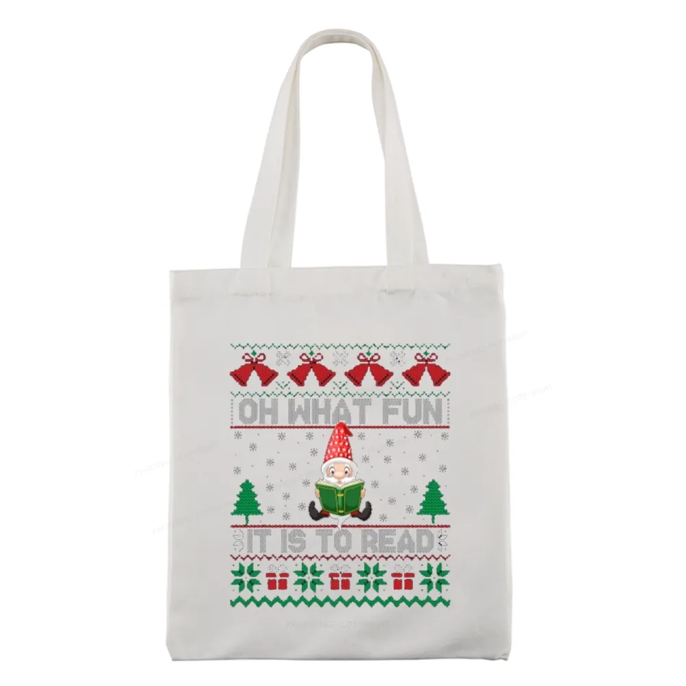 Pagewings Oh What Fun It Is To Read Tote Bag