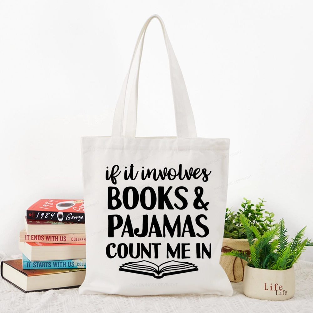 Pagewings Books And Pajamas Tote Bag