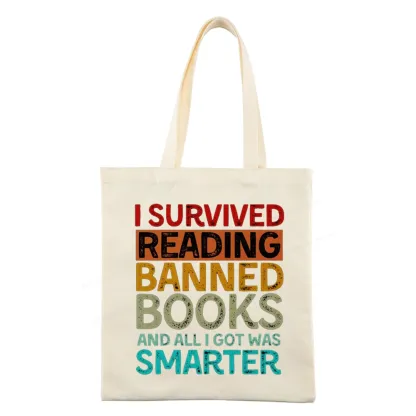 Pagewings I Survived Reading Banned Books And All I Got Was Smarter Tote Bag