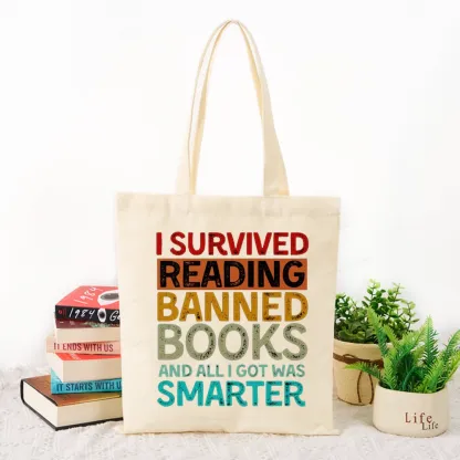 Pagewings I Survived Reading Banned Books And All I Got Was Smarter Tote Bag