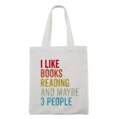 Pagewings I Like Books Reading And Maybe Three People Tote Bag