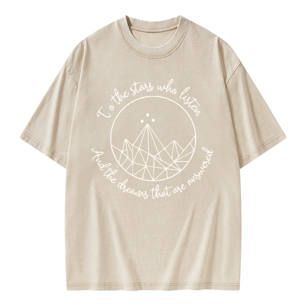 Pagewings To The Stars Who Listen Unisex Washed T-shirt