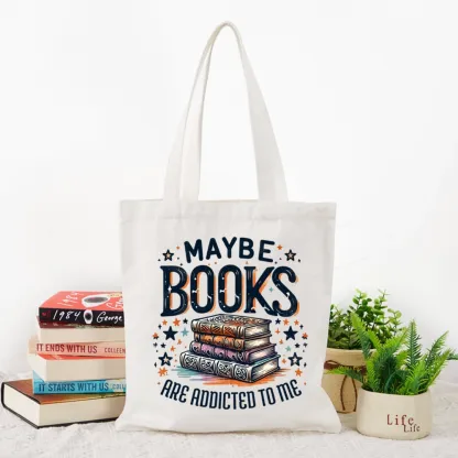 Pagewings Maybe Books Are Addicted To Me Tote Bag