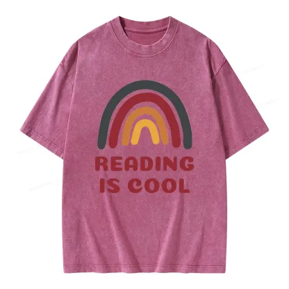 Pagewings Reading Is Cool Unisex Unisex Washed T-shirt