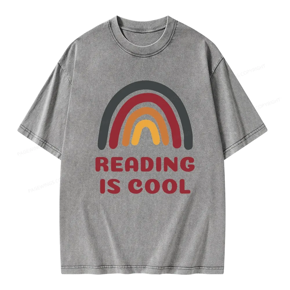 Pagewings Reading Is Cool Unisex Unisex Washed T-shirt