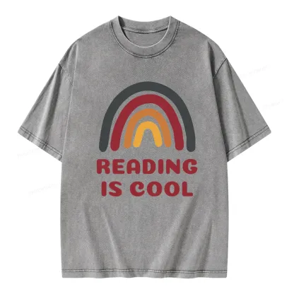Pagewings Reading Is Cool Unisex Unisex Washed T-shirt