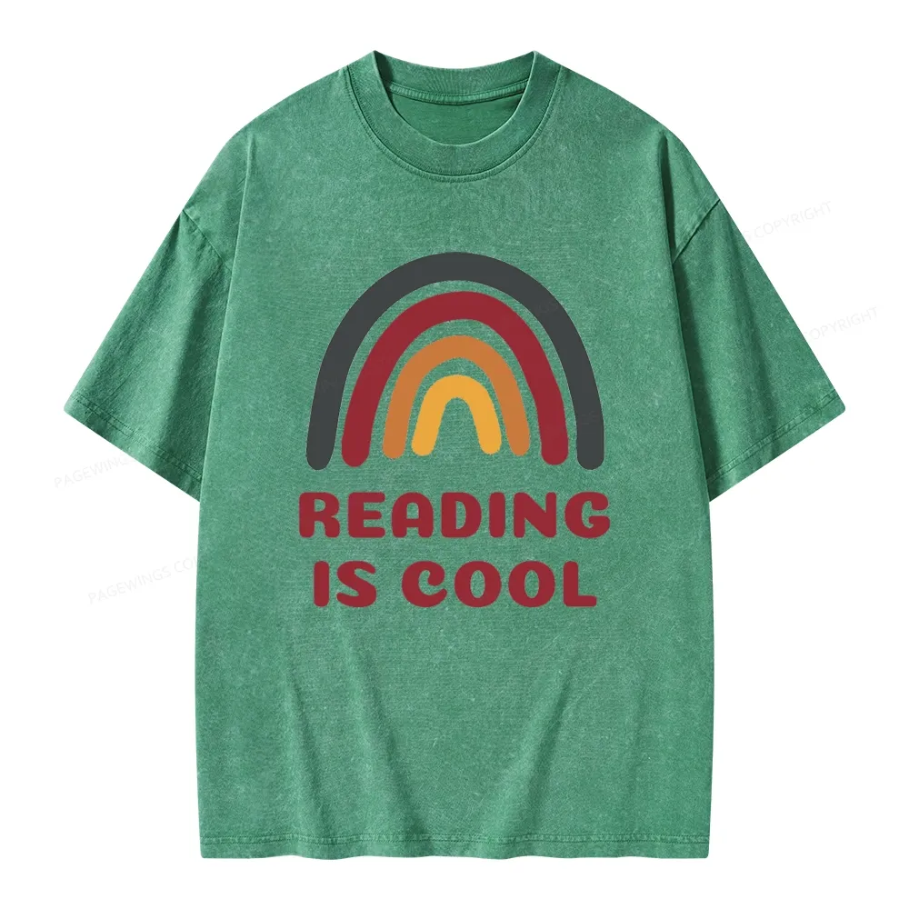 Pagewings Reading Is Cool Unisex Unisex Washed T-shirt