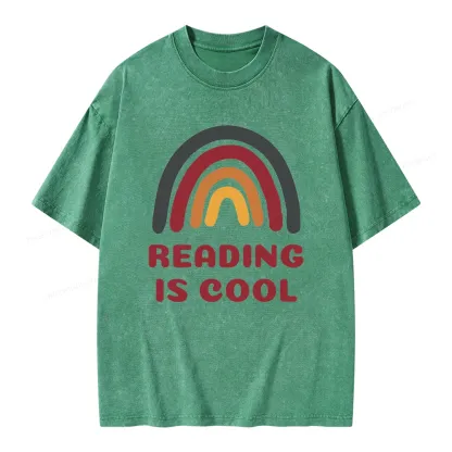 Pagewings Reading Is Cool Unisex Unisex Washed T-shirt