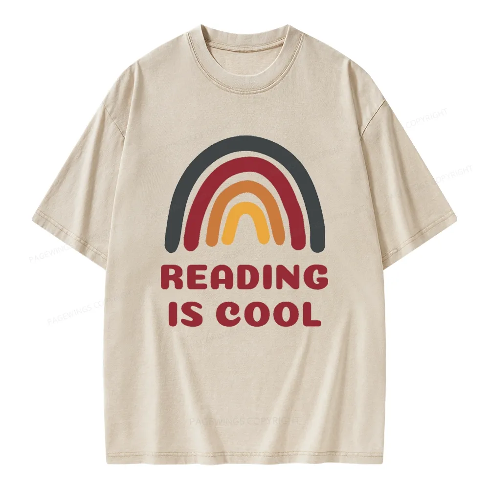 Pagewings Reading Is Cool Unisex Unisex Washed T-shirt