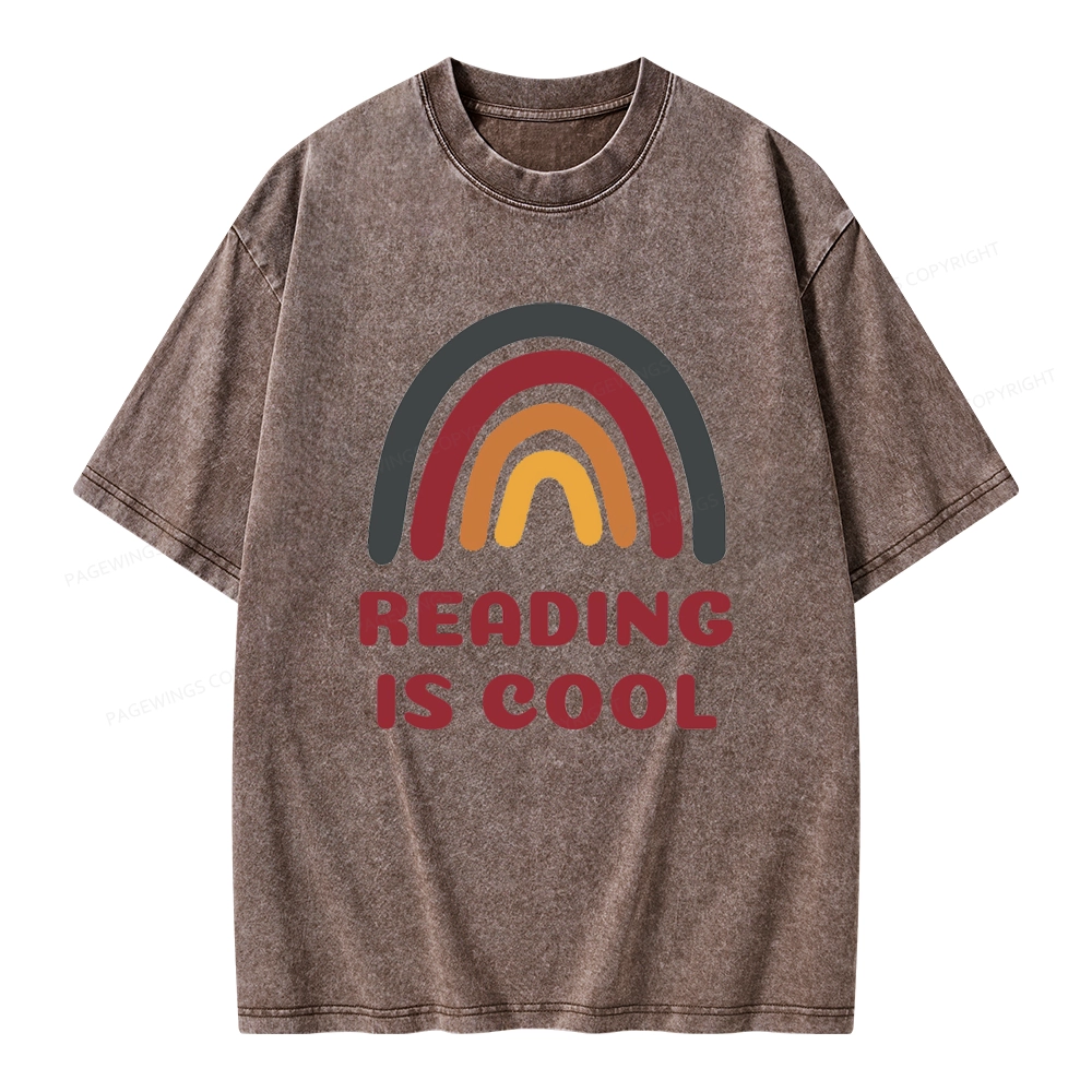 Pagewings Reading Is Cool Unisex Unisex Washed T-shirt