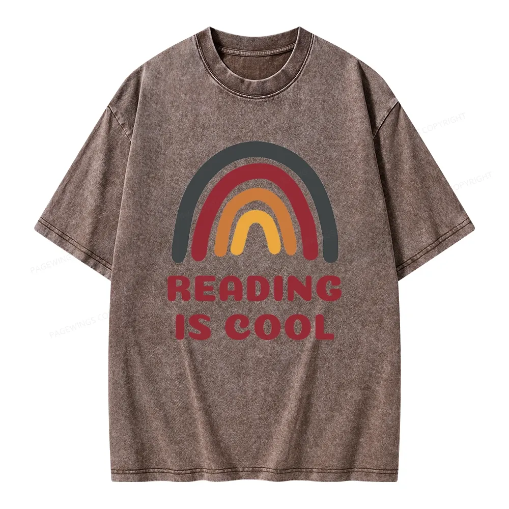 Pagewings Reading Is Cool Unisex Unisex Washed T-shirt