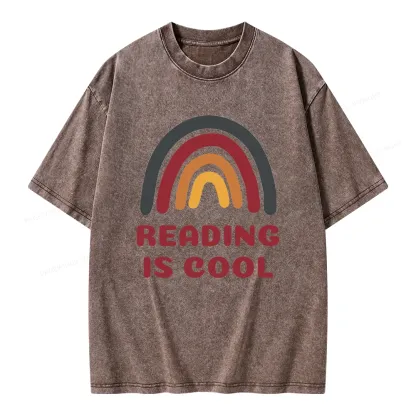 Pagewings Reading Is Cool Unisex Unisex Washed T-shirt