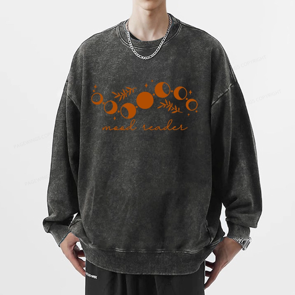 Pagewings Mood Reader Unisex Washed Sweatshirt
