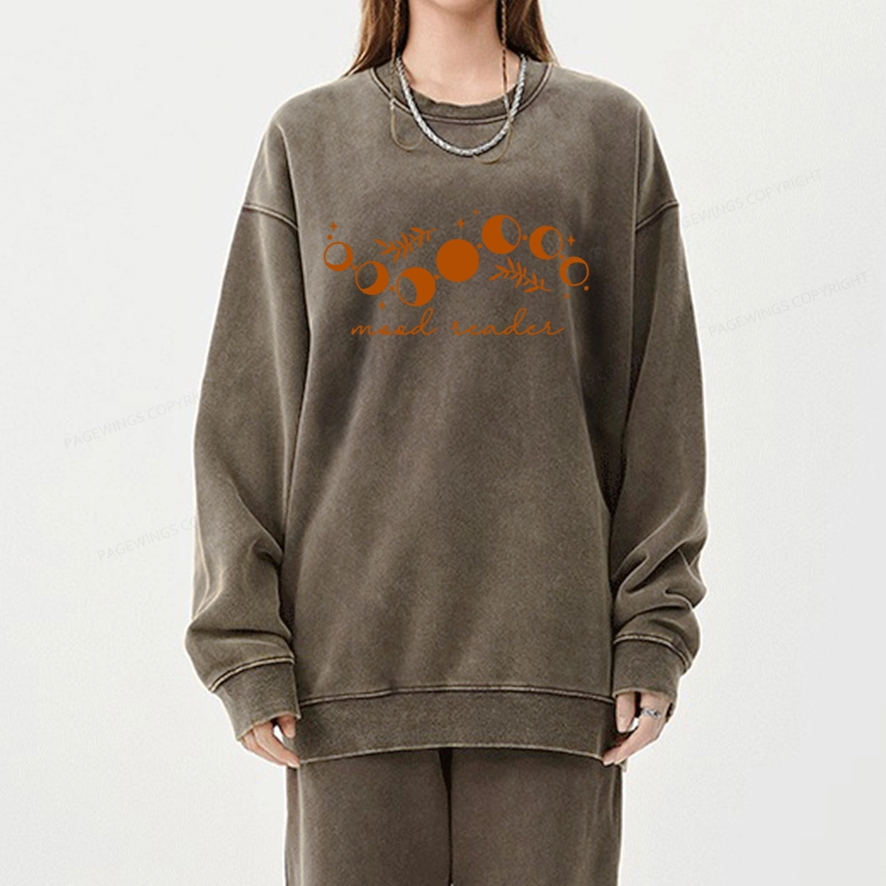 Pagewings Mood Reader Unisex Washed Sweatshirt