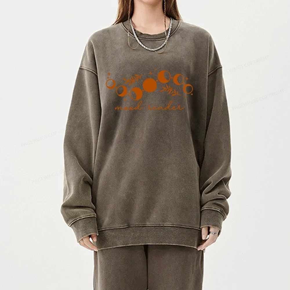 Pagewings Mood Reader Unisex Washed Sweatshirt