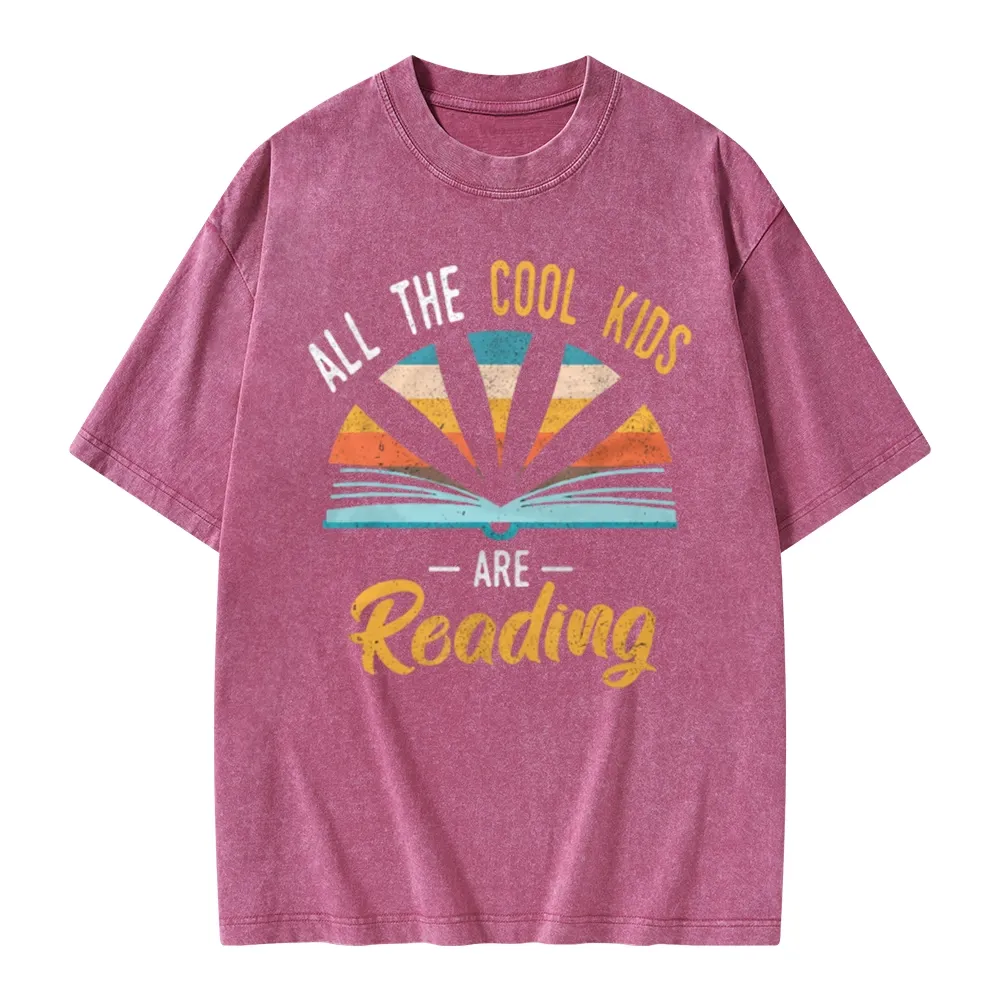 Pagewings All the Cool Kids are Reading Unisex Washed T-shirt