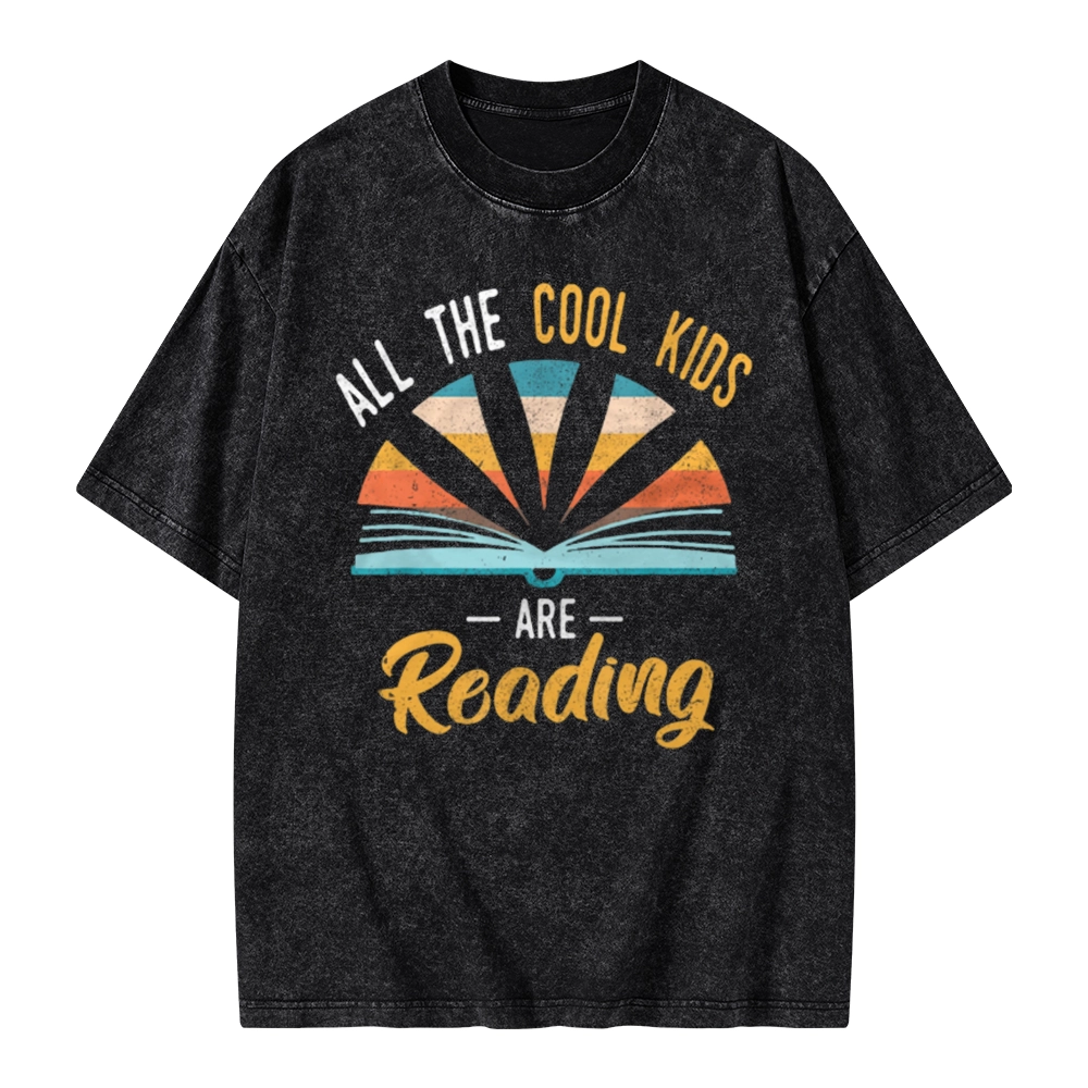 Pagewings All the Cool Kids are Reading Unisex Washed T-shirt