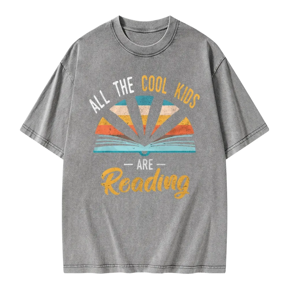 Pagewings All the Cool Kids are Reading Unisex Washed T-shirt
