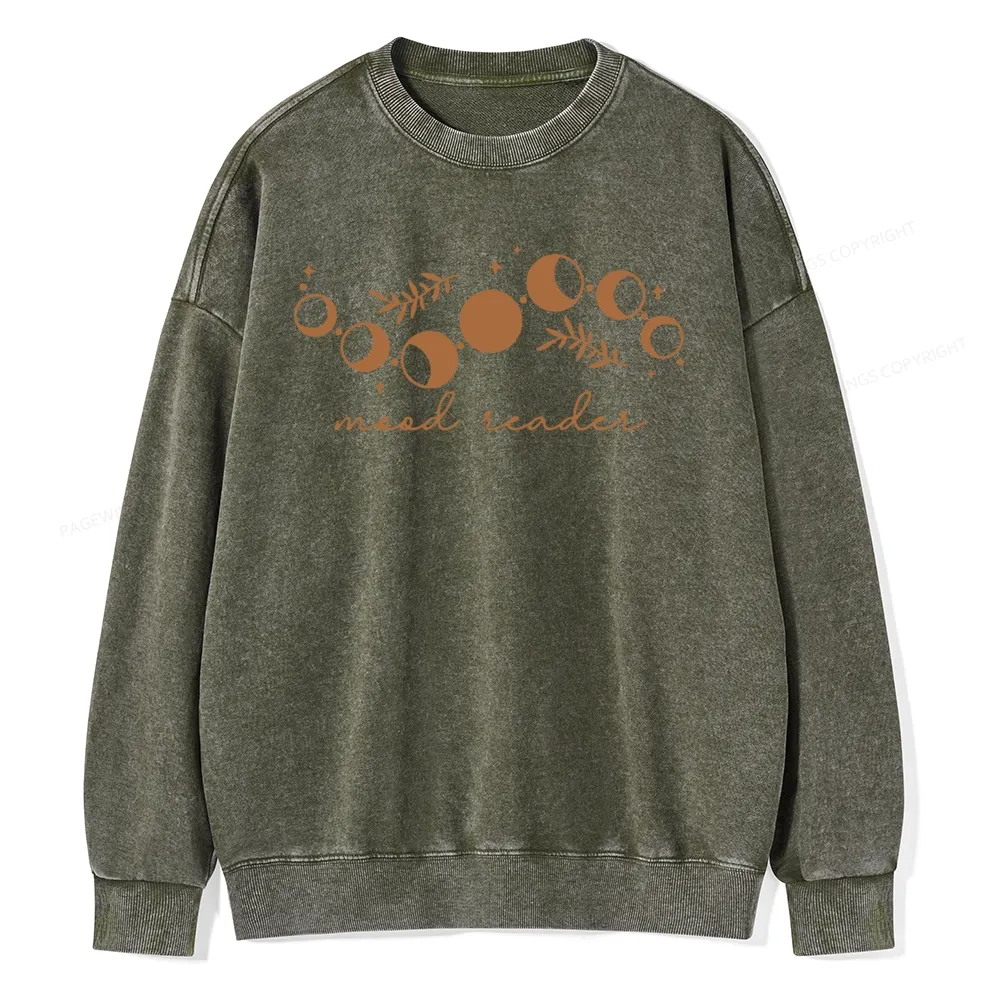Pagewings Mood Reader Unisex Washed Sweatshirt