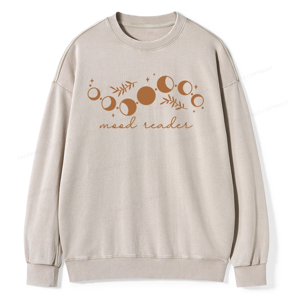 Pagewings Mood Reader Unisex Washed Sweatshirt