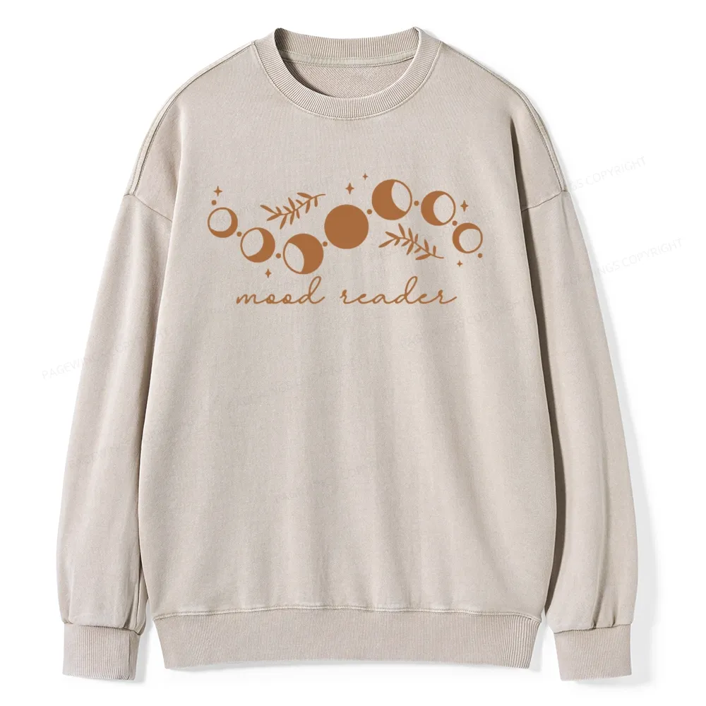 Pagewings Mood Reader Unisex Washed Sweatshirt