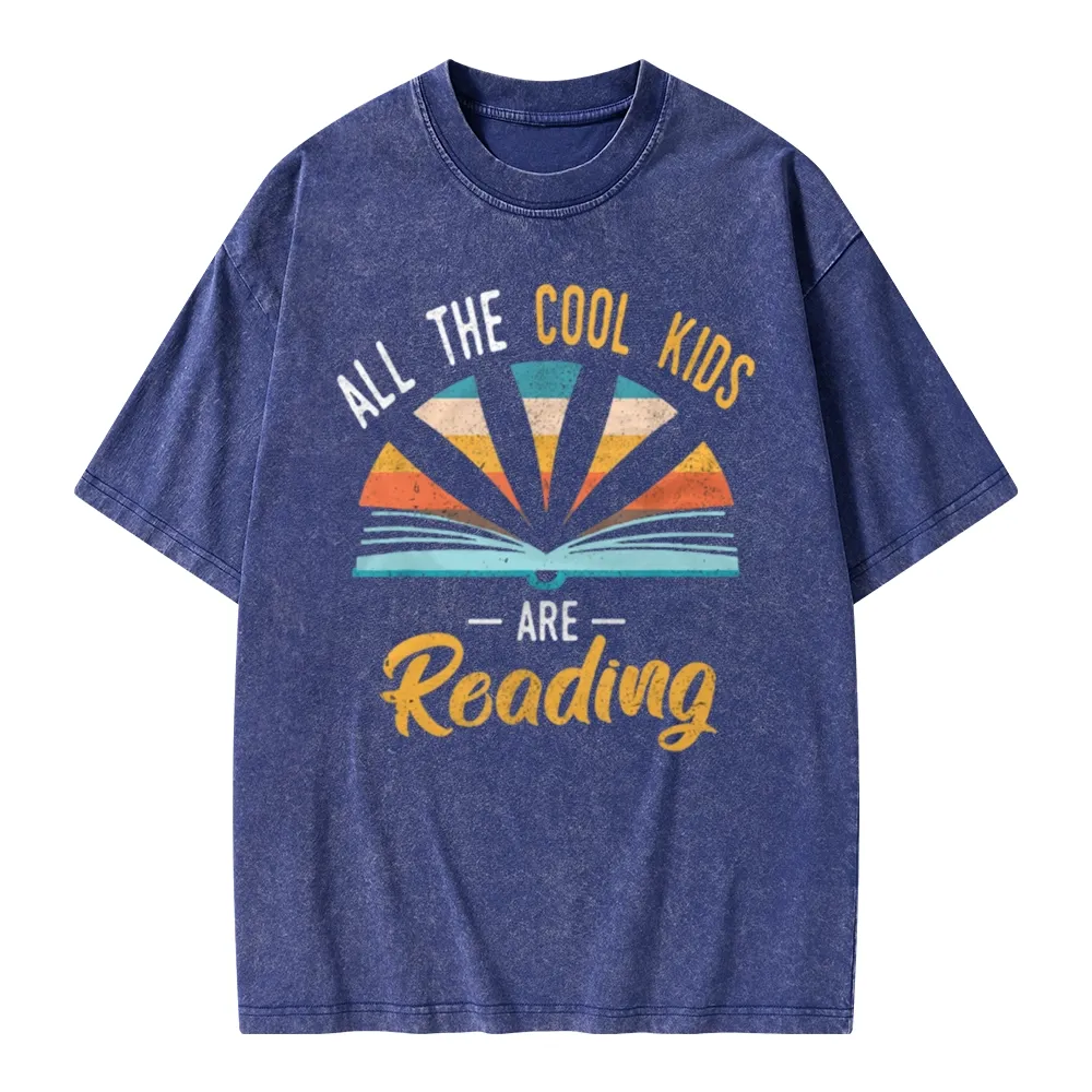 Pagewings All the Cool Kids are Reading Unisex Washed T-shirt