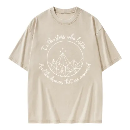 Pagewings To The Stars Who Listen Unisex Washed T-shirt
