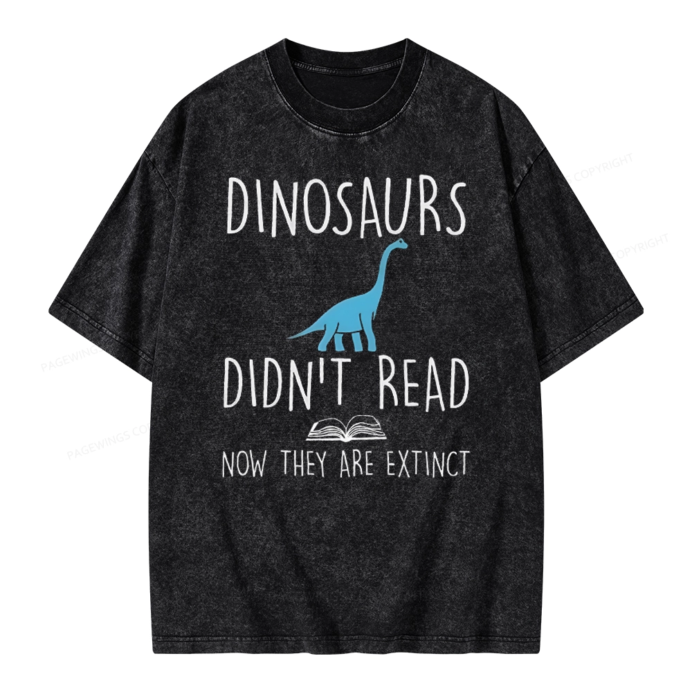 Pagewings Dinosaurs Unisex Unisex Washed T-shirt