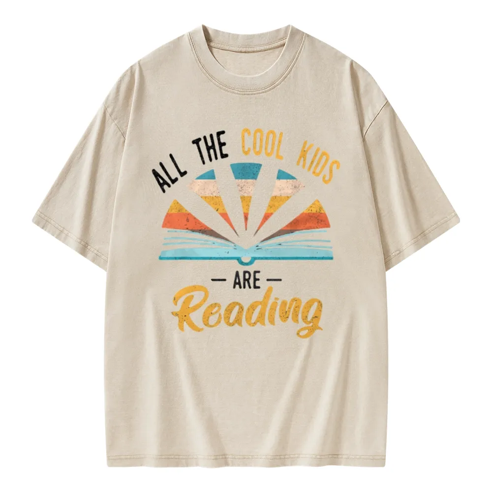 Pagewings All the Cool Kids are Reading Unisex Washed T-shirt